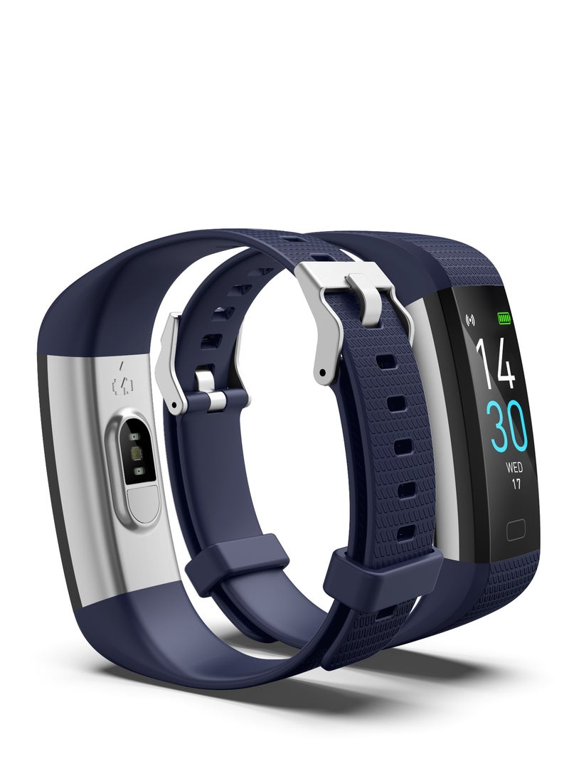 Fitness Tracker Smart Watch with IP68 Waterproof: Step Counter, Calorie/Heart Rate Monitor, Sleep Tracker & Stopwatch Blue - Image 2