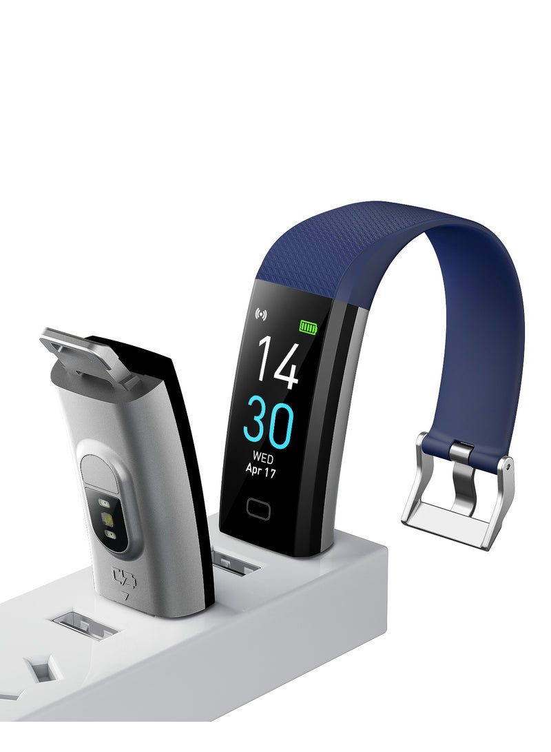 Fitness Tracker Smart Watch with IP68 Waterproof: Step Counter, Calorie/Heart Rate Monitor, Sleep Tracker & Stopwatch Blue - Image 4