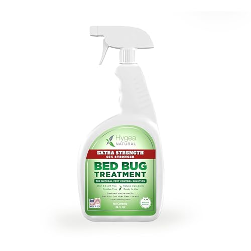 Hygea Natural بخاخ هيجيا الطبيعي للقضاء على بق الفراش والعث - صديق للأطفال والحيوانات الأليفة - خالي من البقع والروائح - تركيبة أقوى بنسبة 66% (24 أونصة) - Image 1
