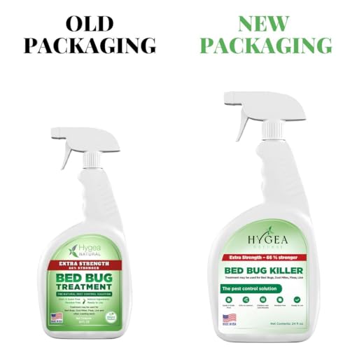 Hygea Natural بخاخ هيجيا الطبيعي للقضاء على بق الفراش والعث - صديق للأطفال والحيوانات الأليفة - خالي من البقع والروائح - تركيبة أقوى بنسبة 66% (24 أونصة) - Image 2