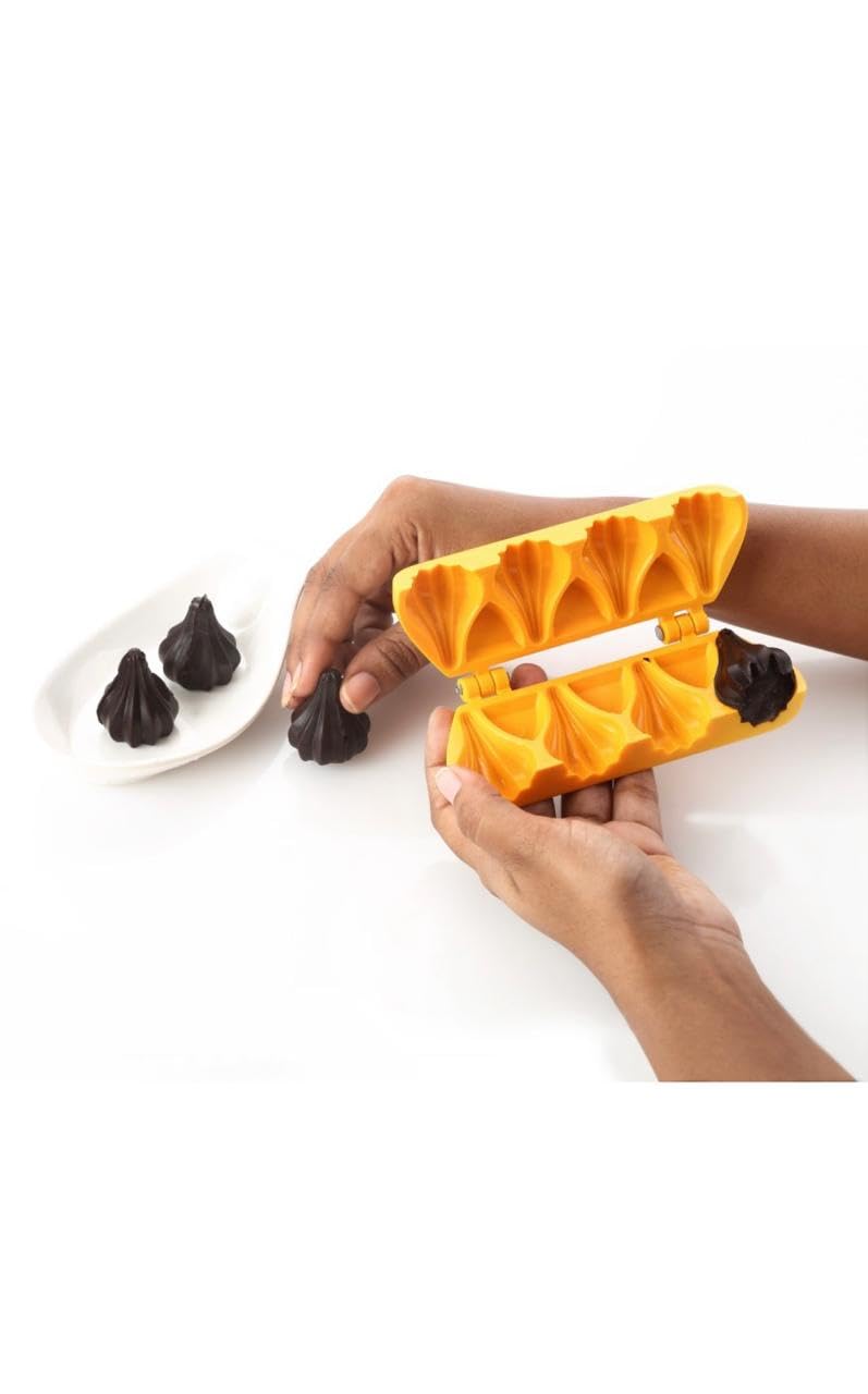 Tosaa Ganpati Plastic Modak Prasad and Chocolate Mould/Sancha 4 Cavity, 13 X 4 X 3 cm - Image 2