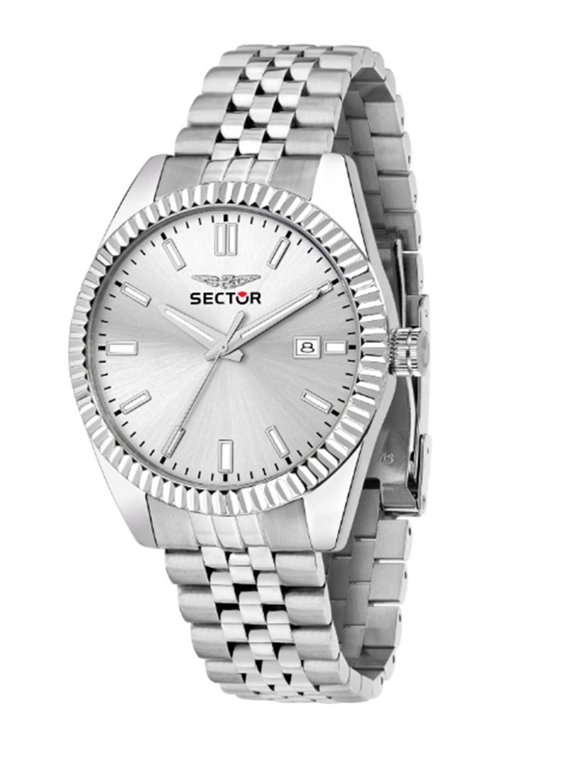 Sector 240 41MM 3H WHITE SILVER DIAL SS BR - Image 1