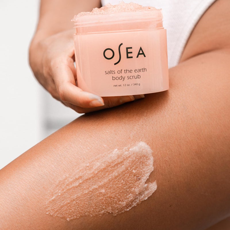 OSEA Salts of the Earth Body Scrub 12 oz - Pink Himalayan Salt Scrub - Gentle Body Exfoliation Skincare - Ideal Spa Gift for Pampering - Clean Beauty & Vegan Body Care - Image 2