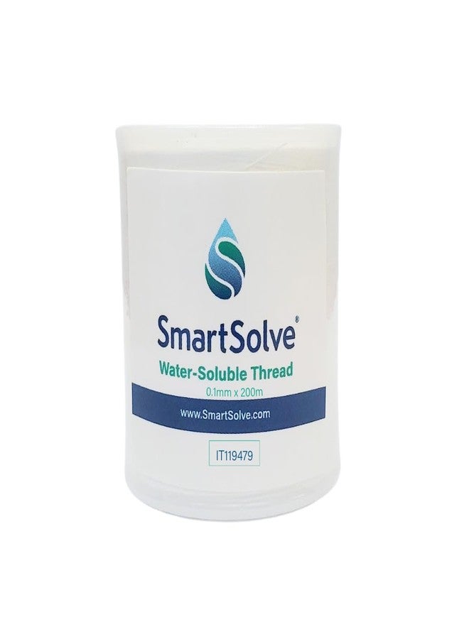 SmartSolve Water-Soluble Thread | Dissolves Quickly in Warm Water | Biodegradable | Eco-Friendly | Quilting, Sewing, Crafts, Balloon String, Hanging Tags | 0.1mm x 200m Spool | White - Image 1
