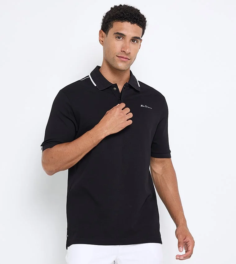 بين شيرمان Ben Sherman Men's Short Sleeve Solid Polo Tees