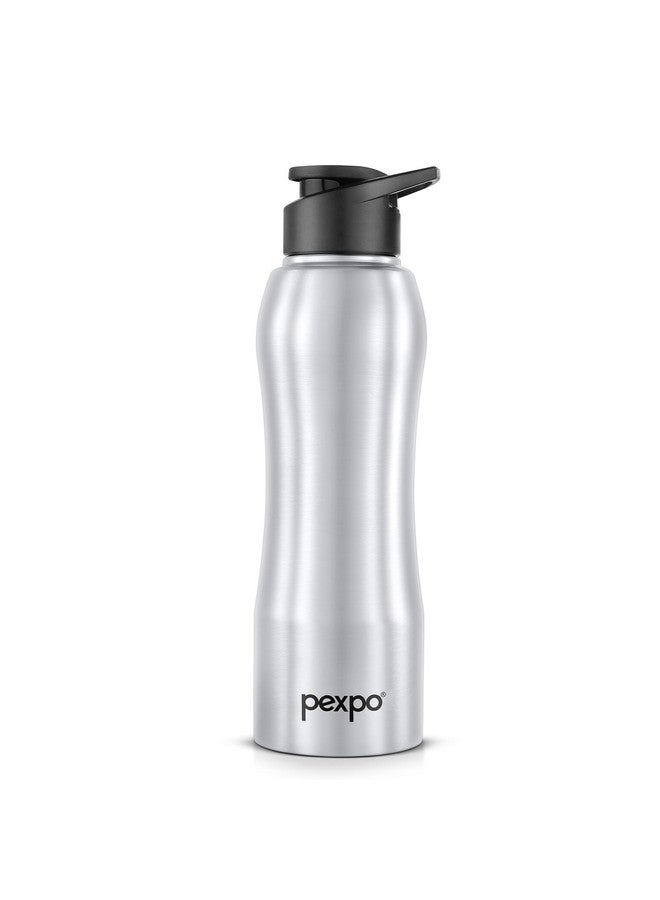 PEXPO Bistro ISI Certified Stainless Steel Fridge Cooling/Sports Sipper Water Bottle 1 Litre, Silver|Single Walled|Easy Grip | Home, Office, Gym, School, Yoga, Trekking, Men, Women & Kids - Image 1