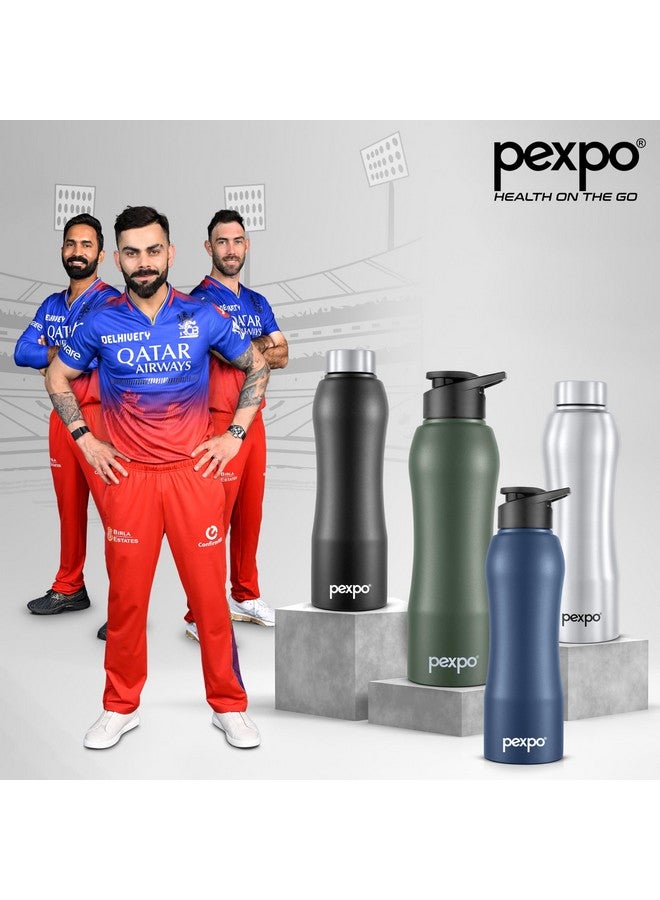 PEXPO Bistro ISI Certified Stainless Steel Fridge Cooling/Sports Sipper Water Bottle 1 Litre, Silver|Single Walled|Easy Grip | Home, Office, Gym, School, Yoga, Trekking, Men, Women & Kids - Image 2
