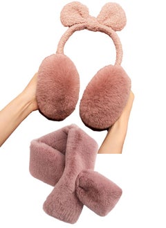 ZCM-HAPPY Women Winter EarMuffs And scarf, Warmer Outdoor Ear Covers Headband Earmuffs, Lady Girls Plush Ear rabbit design  - Image 4