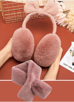 ZCM-HAPPY Women Winter EarMuffs And scarf, Warmer Outdoor Ear Covers Headband Earmuffs, Lady Girls Plush Ear rabbit design  - Image 1