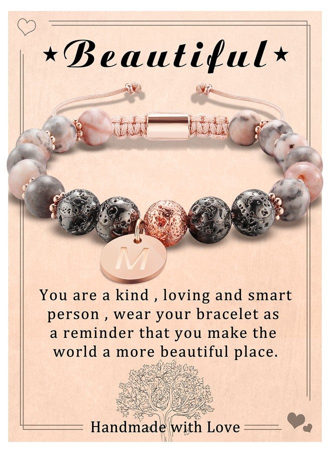 Btysun Stocking Stuffers for Teen, M Initial Bracelets for Women Gifts for Her Letter M Bracelet for Sister Mom Aunt Christmas Birthday Jewelry - Image 1