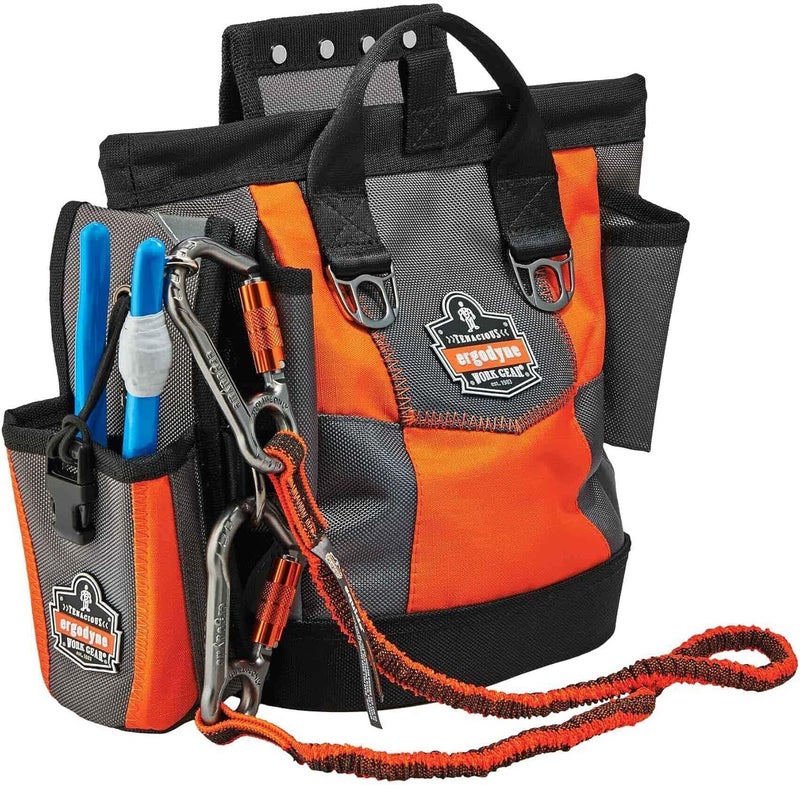 Ergodyne Ergodyne Arsenal 5527 Topped Tool Pouch with SnapHinge Closure One Size Black  Orange - Image 4