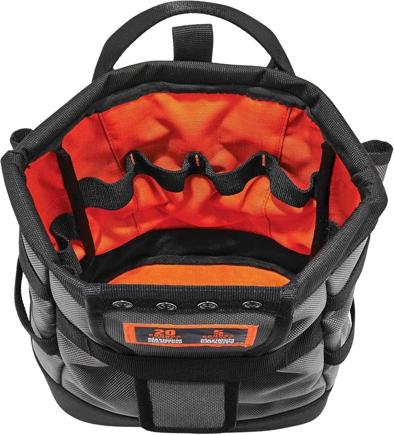 Ergodyne Ergodyne Arsenal 5527 Topped Tool Pouch with SnapHinge Closure One Size Black  Orange - Image 5