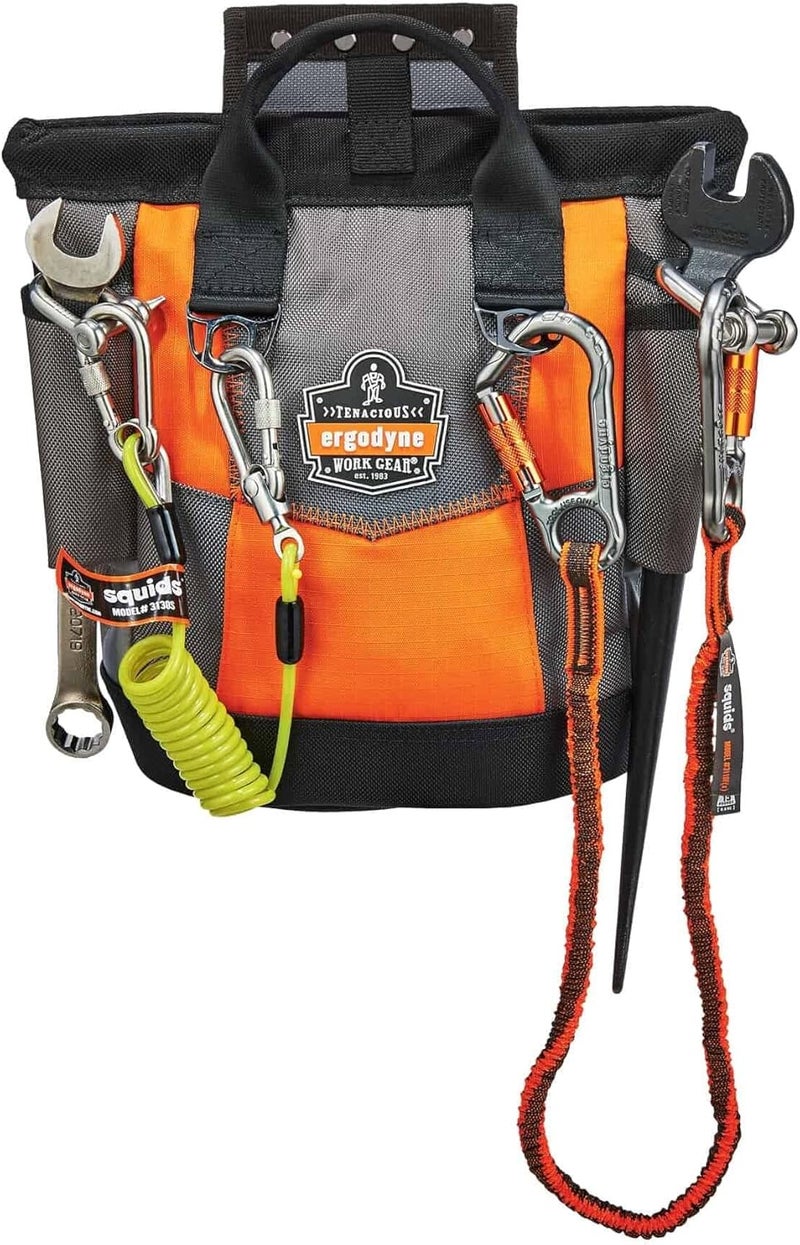 Ergodyne Ergodyne Arsenal 5527 Topped Tool Pouch with SnapHinge Closure One Size Black  Orange - Image 2