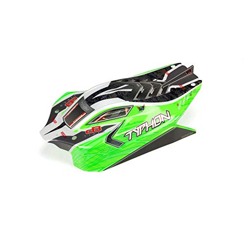 ARRMA 18 Painted and Trimmed Body with Decals Green Typhon 4X4 BLX ARA402272 - Image 1