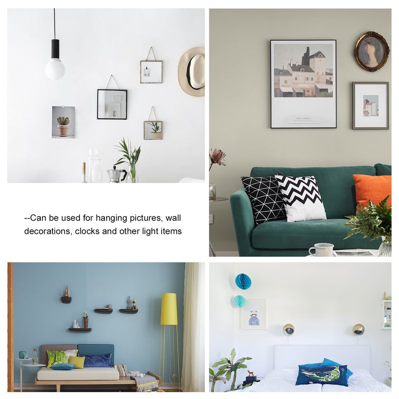 50PCS Picture Hooks Set Picture Hanging Hangers Picture Frame Hangers Hooks Pins Hanging Hardware for Wooden/Drywall - Image 2