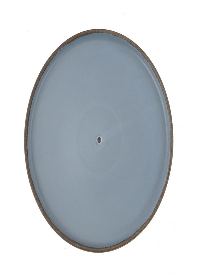 Hitkari Potteries Porcelain Crackled Blue Matt 2-Tier Cake Plate - Modern Ceramic Dessert Stand | Matte Finish with Crackle Glaze | Dishwasher Safe | Ideal for Cakes, Pastries & High Tea - Image 3