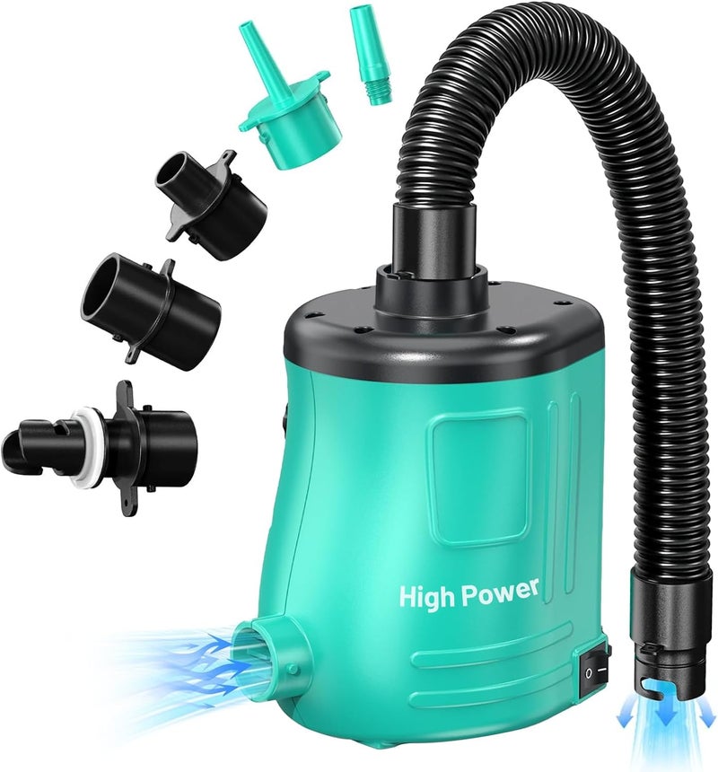 MAACLOUD MAACOULD Electric Air Pump for Inflatables: Air Mattress Pump for Balloons Pool Floats Boat for Quick-Fill Inflator/Deflator - 400W 110V AC Inflatable for Gender Reveal Celebration Party Outdoor Home - Image 1