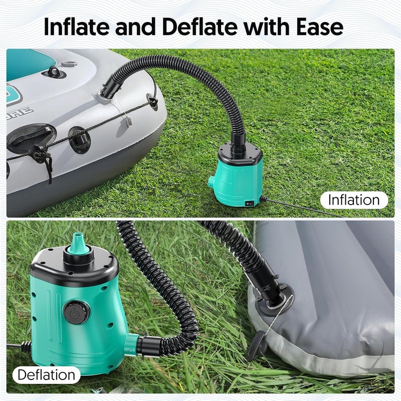 MAACLOUD MAACOULD Electric Air Pump for Inflatables: Air Mattress Pump for Balloons Pool Floats Boat for Quick-Fill Inflator/Deflator - 400W 110V AC Inflatable for Gender Reveal Celebration Party Outdoor Home - Image 5