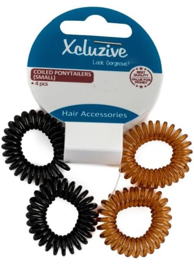 Xcluzive 4-Coiled Ponytailers (Small) - Image 1