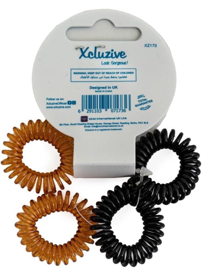 Xcluzive 4-Coiled Ponytailers (Small) - Image 2