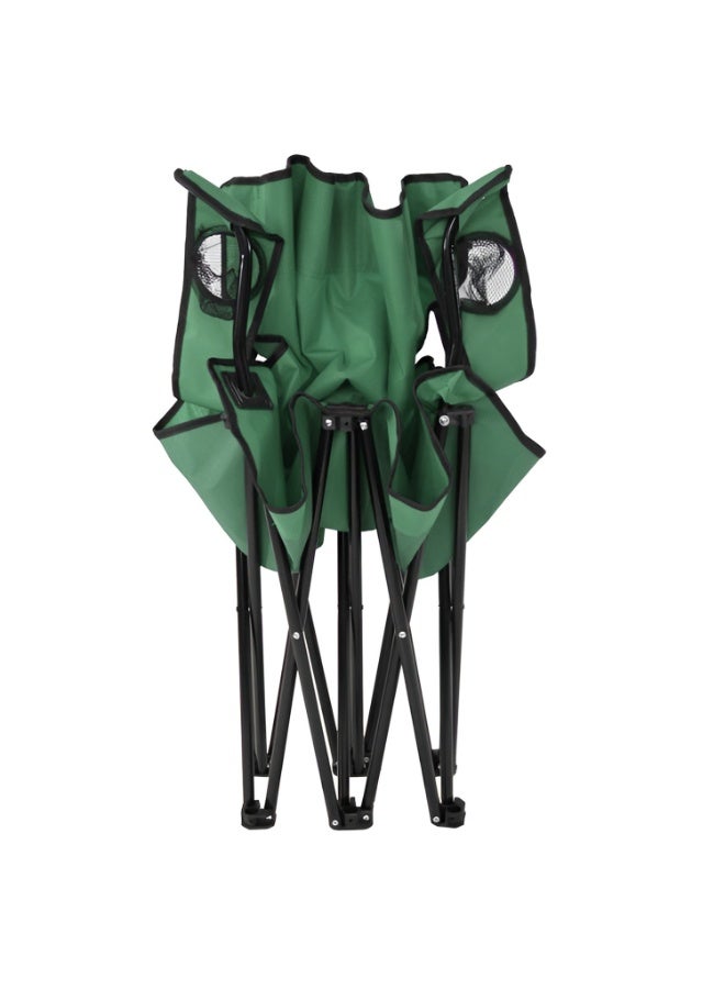 كادي ون كرسي رحلات مزدوج محمول قابل للطي مزود بحامل أكواب و حقيبة حمل، كرسي تخييم قماشي عالي الجودة بأرجل مانعة للانزلاق، مقعد رحلات خفيف الوزن مع مساند للذراعين مثالي للرحلات - Image 4