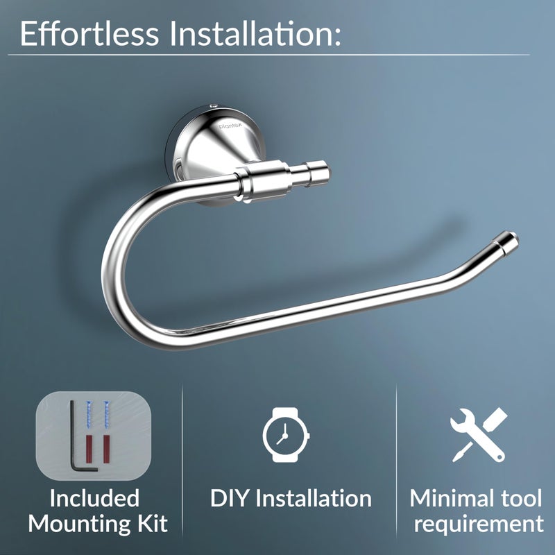 Plantex 304 Grade Stainless Steel Washbasin Towel Holder/Hand Towel Hanger/Napkin Ring for Kitchen/Bathroom Accessories (Chrome) Niko - Image 5