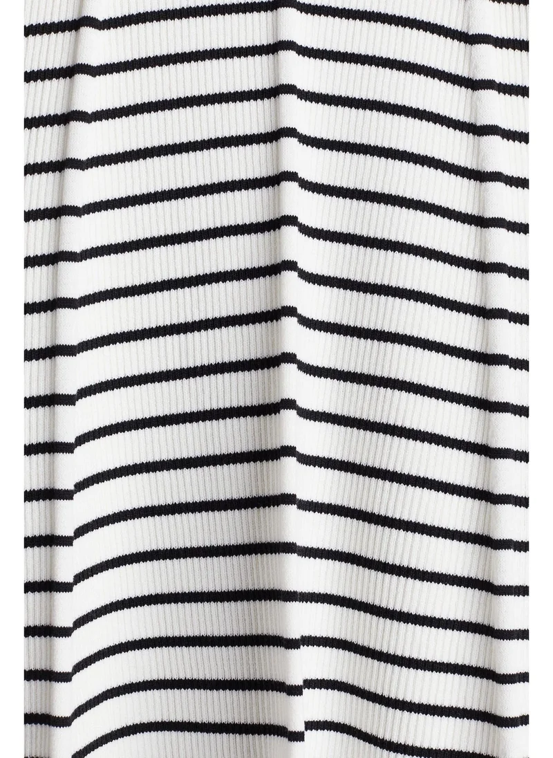 H&M Rib-knit flared-skirt dress