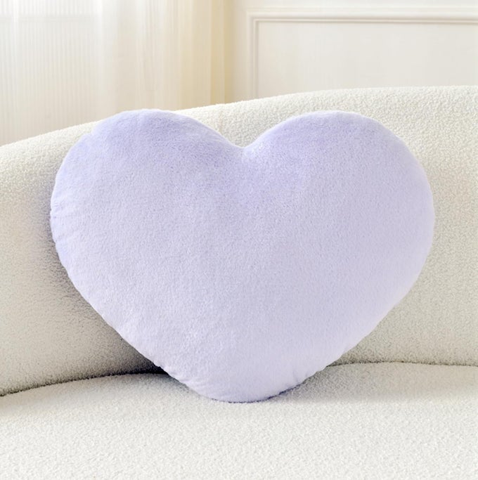 THROW PILLOWS HEART PILLOW CUTE FUZZY PILLOWS FOR BED LIVINGROOM HOME DECOR CUSHION DECORATIVE AESTHETIC PREPPY PILLOWS PURPLESMALL 13X10