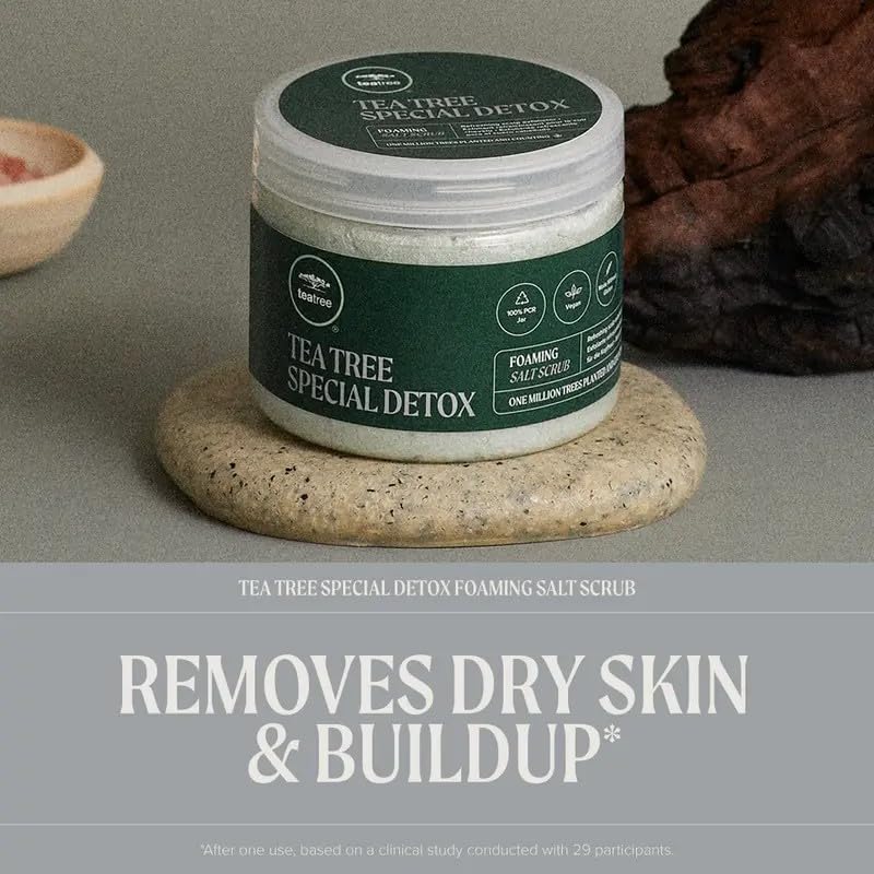 Tea Tree Special Detox Foaming Salt Scrub, Exfoliates, Refreshes Scalp, For All Hair Types, 6.5 oz. - Image 1