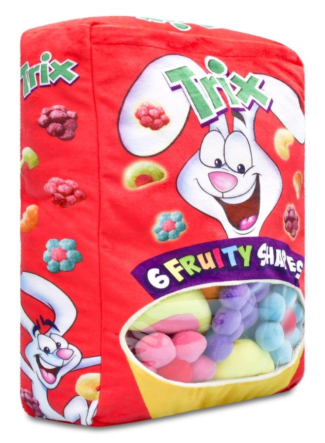 iscream Trix Cereal 14" x 10" Pillow Set with 6 Plushie Fruit Cereal Pieces Mini Pillows - Image 3