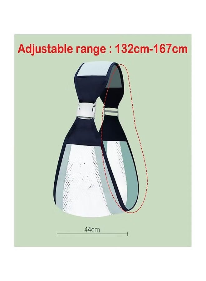 Baby Carriers, Ergonomic Baby Strap one Shoulder Labor-Saving Polyester Baby Half Wrapped Sling, Adjustable 3D Mesh Baby Carrier - Image 2