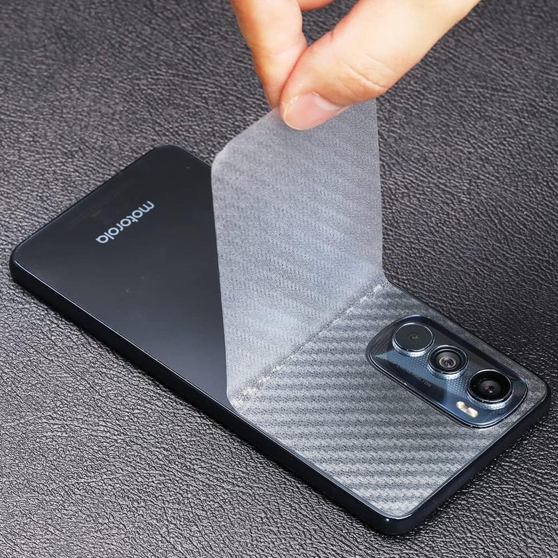 Ibywind Screen Protector For Motorola Edge 30 5G(6.5"),with 2Pcs Tempered Glass,1Pc Camera Len Protector,1Pc Backing Carbon Fiber Film[Fingerprint Reader,Easy to install] Gulf climate fit - Image 5