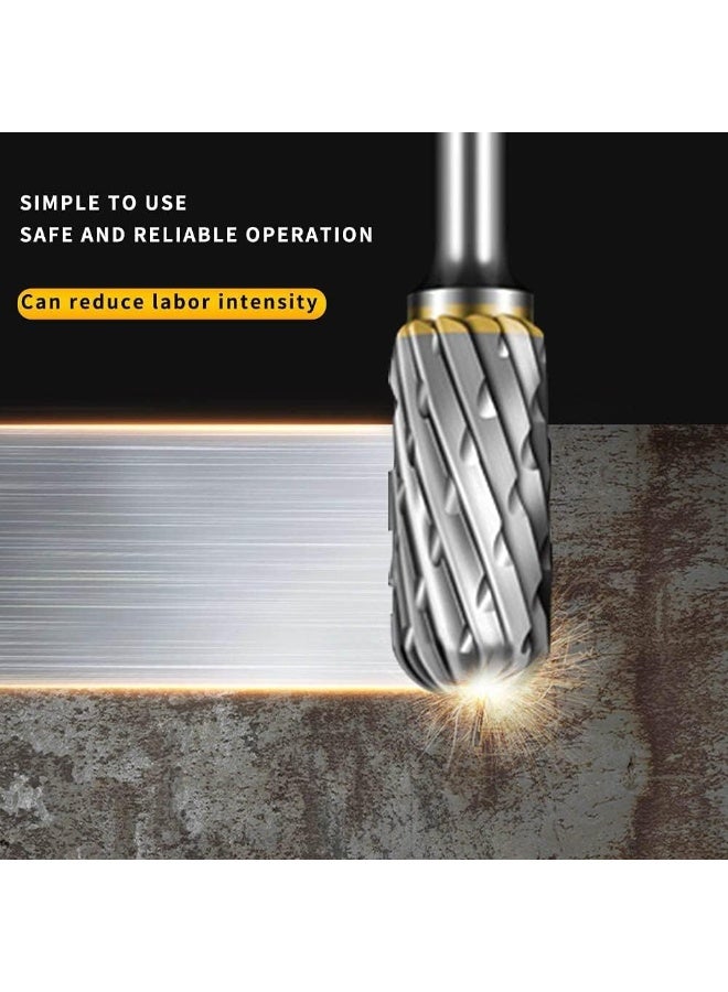 jaexest طقم 10 قطع مبارد كربيد لأدوات الروتاري، لقمة جلاخة قوالب بساق 1/8 بوصة، مبرد دوار مزدوج القطع لطحن وحفر ونحت المعادن، متوافقة مع Dremel والأدوات المماثلة - Image 5