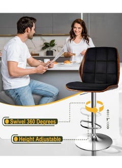 Generic Barstools Swivel Bar Stools Modern Counter Height Barstools Height Adjustable Kitchen Counter Stool  - Image 3