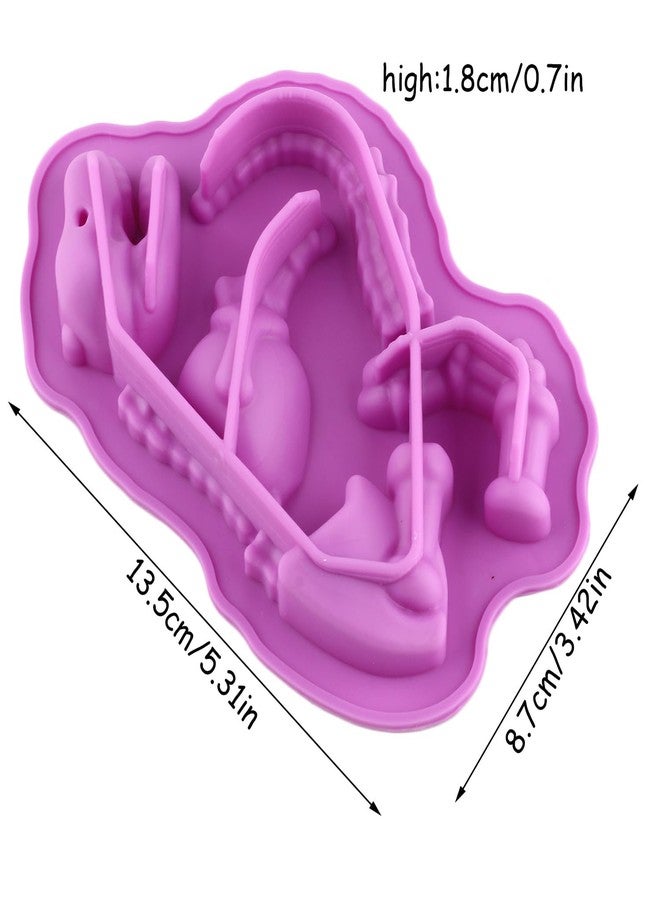 YIMINGMOLD قوالب سيليكون على شكل ديناصورات من YIMINGMOLD، قطعتان، قالب سيليكون على شكل عظام ديناصورات للحلوى والشوكولاتة والحلوى المطاطية - Image 2