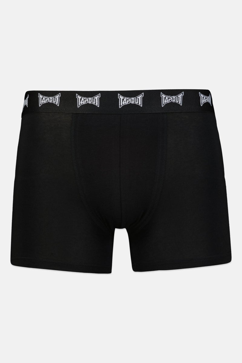 TapouT Men 3 Pcs Brand Logo Boxer Brief Set, Black/Grey/Brown - Image 5