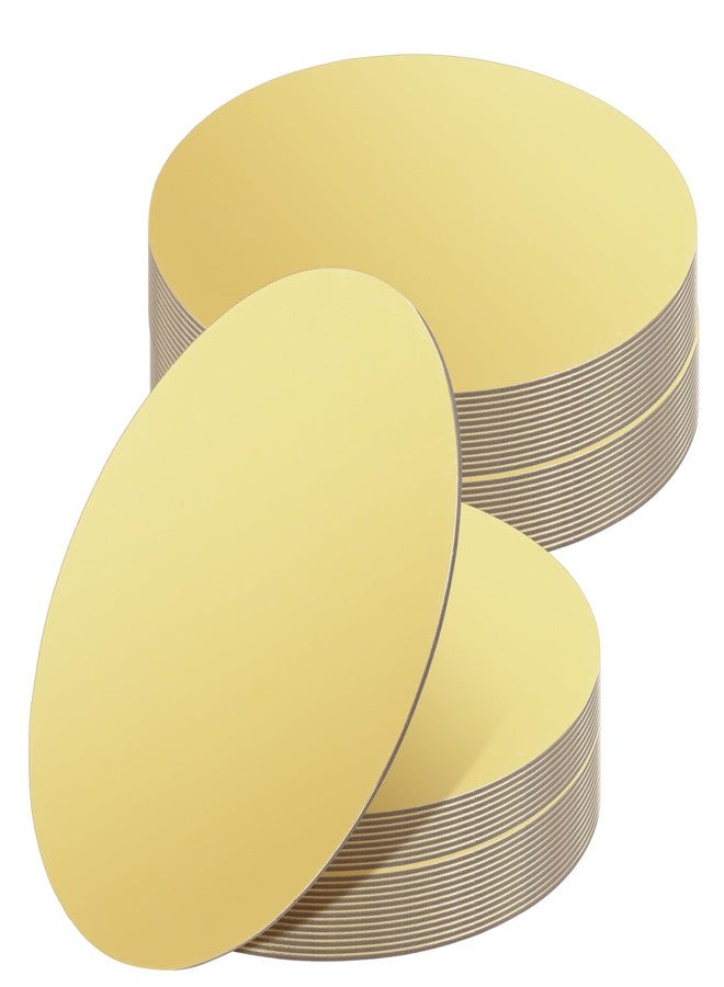 LEXININ 40 Pack Gold Cake Boards, 10 Inch Round Cardboard Circle Base for Baking Wedding Birthday Cake Decorating - Image 1