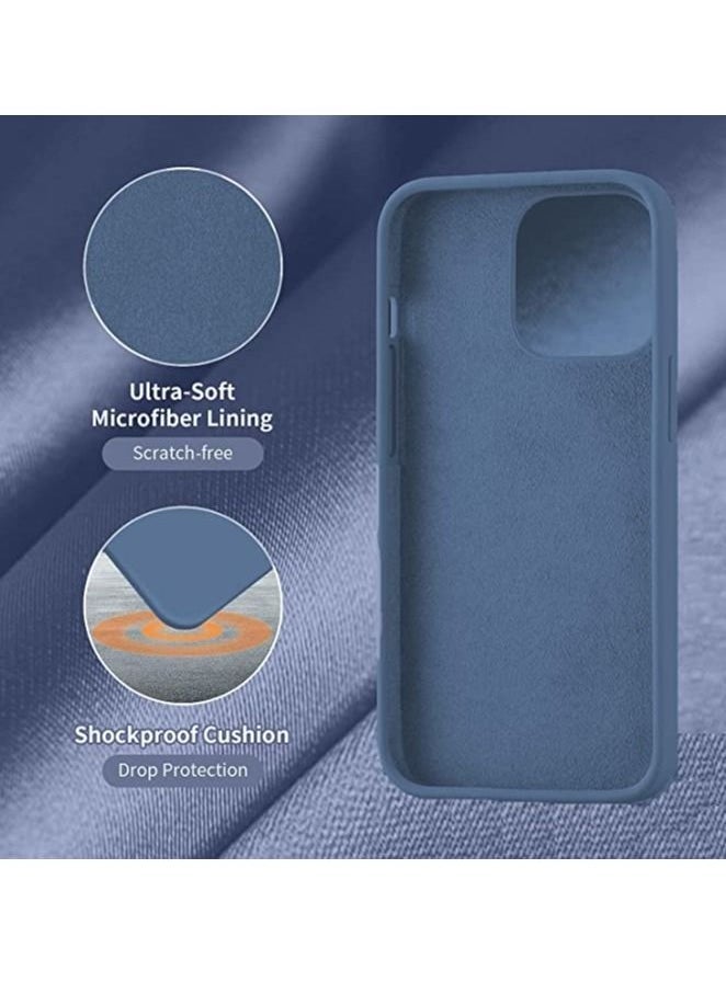 Gravity iPhone 13 Pro Case Cover 6.1 Inch Case Silicone Protective Case Soft Silicone Case with Soft Microfiber Lining,Anti-Scratch,Slim Thin Cover for iPhone 13 Pro Cover Case(Dark Blue) - Image 4