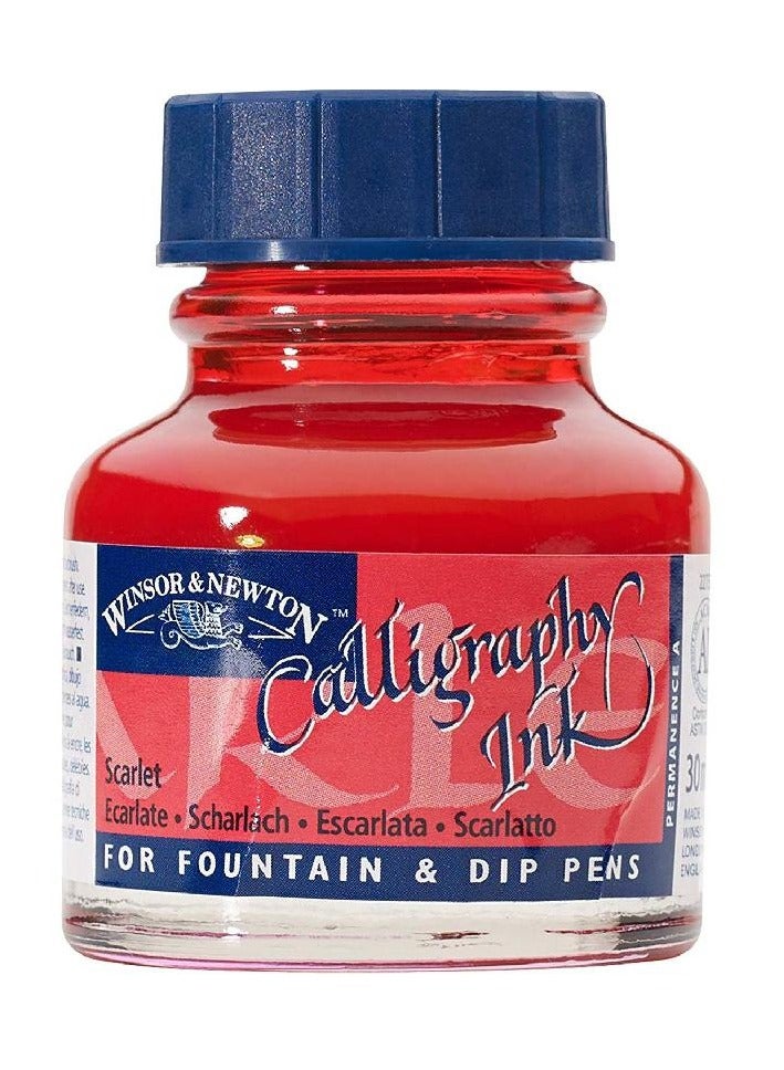 WINSOR & NEWTON Ink for Calligraphy Pen Scarlet Red