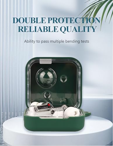 WUNIAK Case Cover for Nothing Ear 2024 Wireless Earbuds with ChatGPT Integration,Full Protective Soft Silicone Skin Case Cover Shock-Absorbing Protective Case with Keychain,Lanyard and Cleaning Pen，Green - Image 3