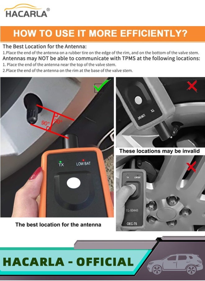 HACARLA - 1 Pc TPMS Reset Tool for GM Tire Pressure Monitor System Programming Training Activation Tool OEC-T5 EL 50448 Vehicle Series 2006-2023 Tire Repair Rubber Nail Set 20Pcs Small and 20Pcs Large - Image 1