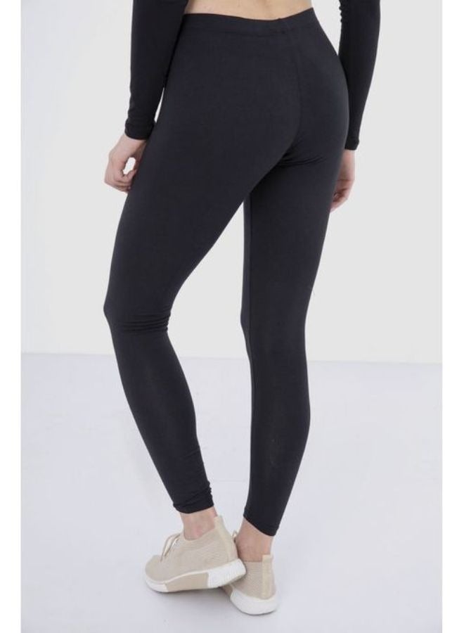 Carina Plain long cotton leggings for women with a high elastic waist, high-quality materials, good ventilation and soft to the touch - Image 2