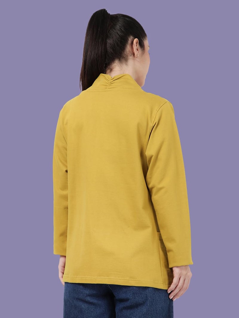 KRYPTIC Women's Regular Length Cotton Shrug with Side Pockets - Soft Lightweight Layer for Stylish Everyday Wear - Image 2