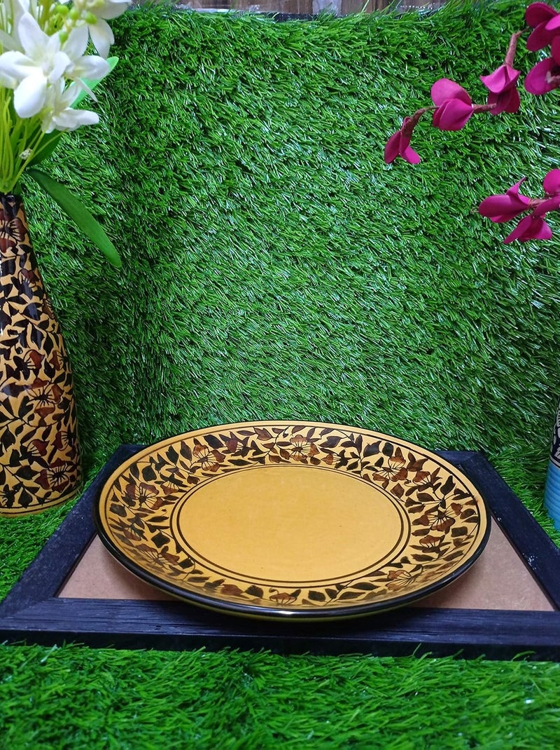 Caffeine Ceramic Handmade Brown sehra Breakfast Set Set of 2 - Image 2