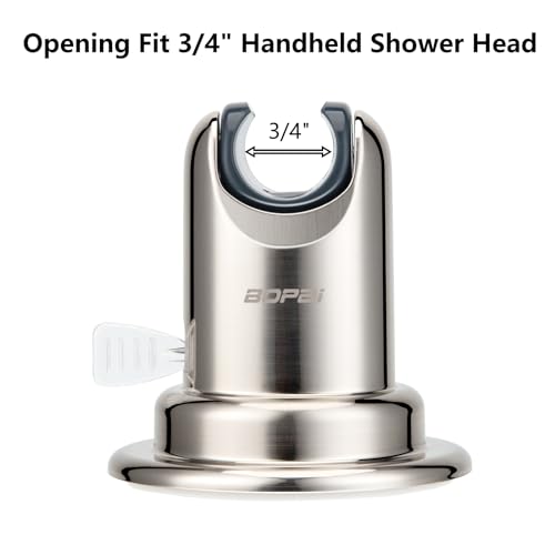 BOPai Vacuum Suction Cup Shower Head Holder, Adjustable 20 Degrees from The Wall - Brushed Nickel - Image 5