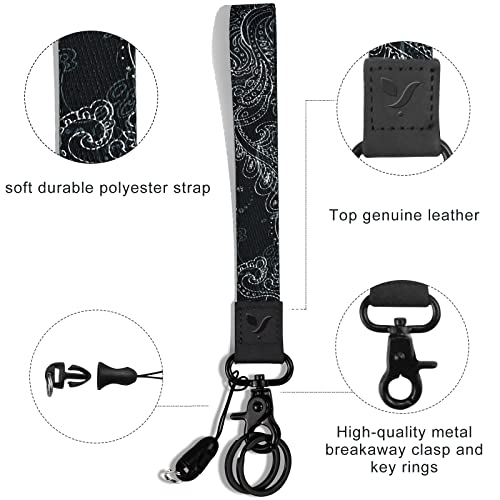 Yiflin Cute Wrist Lanyard for Keys, Keychain, Wallet, Id Holder, Cell Phone, Wristlet Lanyard Key Chain Holder for Women - Image 2