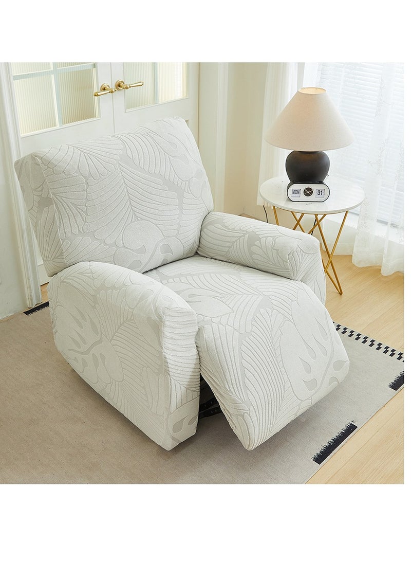 general Solid color thickened three-dimensional jacquard Chivas sofa cover, dust-proof and non-slip elastic sofa cover (light gray) - Image 1