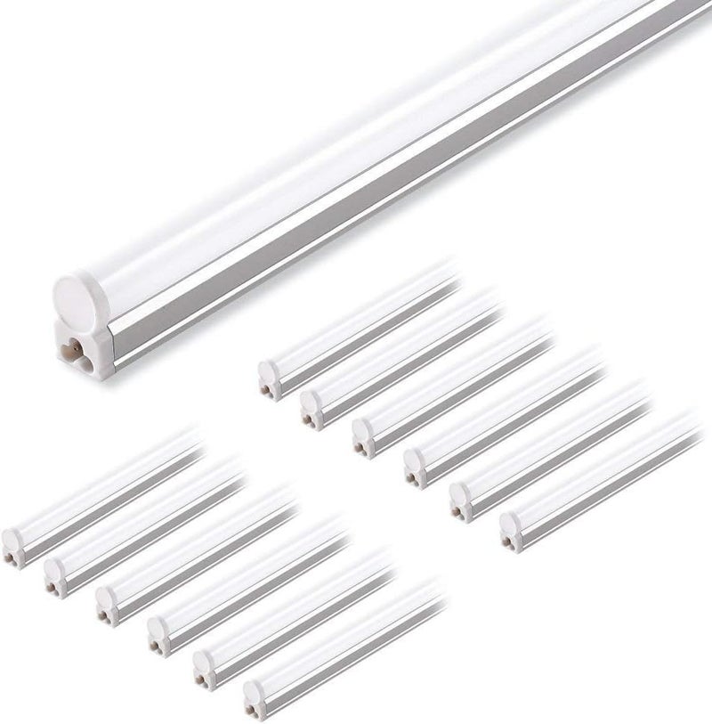 Barrina (Pack of 12 LED T5 Shop Light, 4FT, 2200lm, 6500K (Super Bright White), 20W, Utility Shop Lights, Ceiling and Under Cabinet Light, ETL Listed, Corded Electric with ON/Off Switch - Image 1