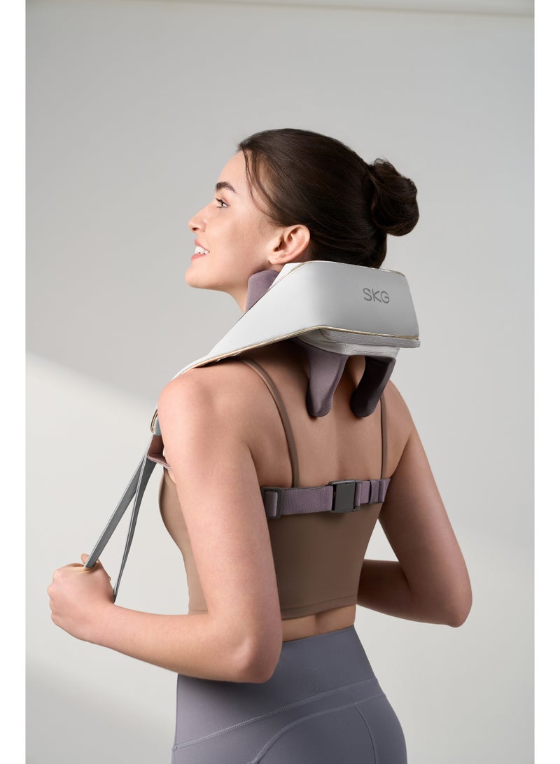 SKG Neck‑Shoulder Massager H5‑mini Grey,6 Massage Heads,2‑Level Heating,Hands‑Free Design,For Office‑Workers & Home Users,Portable for Home,Office & Travel - Image 3
