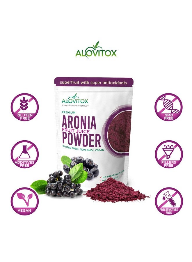 Alovitox Aronia Berry Powder | Antioxidant-Dense Juice Superfood with Dietary Fiber, Vitamins, Calcium, Iron, Boosts Immune System & Reduces Blood Pressure | RAW, Vegan, Non-GMO, Gluten-Free | 16 oz - Image 3